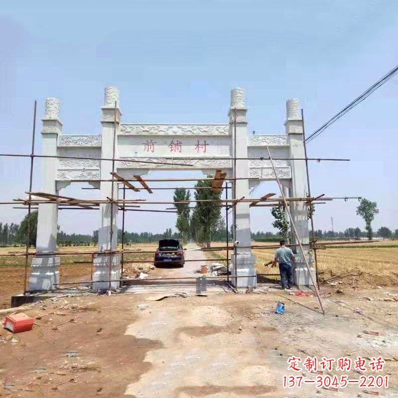大连古老传统——牌坊雕塑