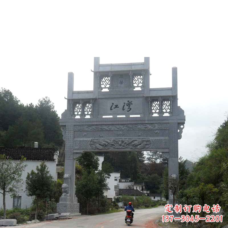 大连精美石牌坊雕塑——传承中国古典文化