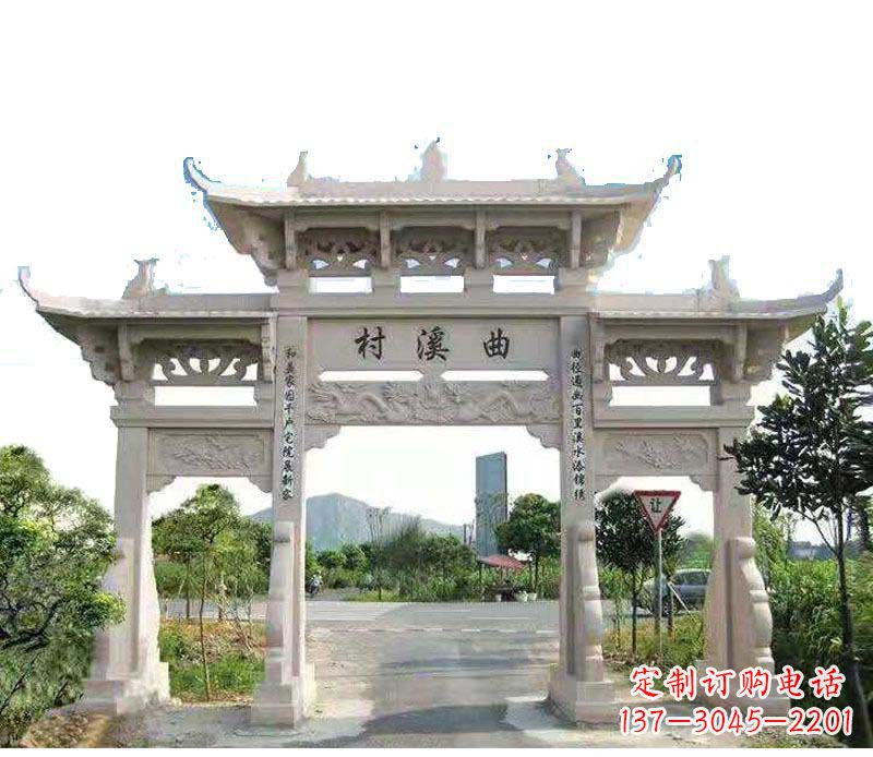 大连精美牌坊雕塑——村庄的艺术瑰宝