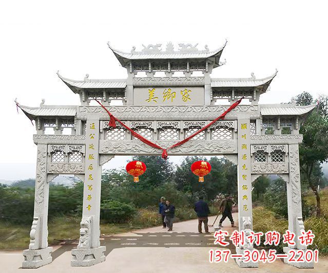 大连牌坊雕塑珍贵的传统文化