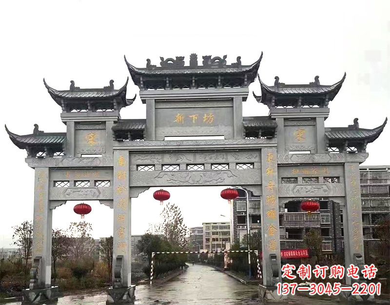 大连村庄石牌坊雕刻传统工艺的精美瑰宝
