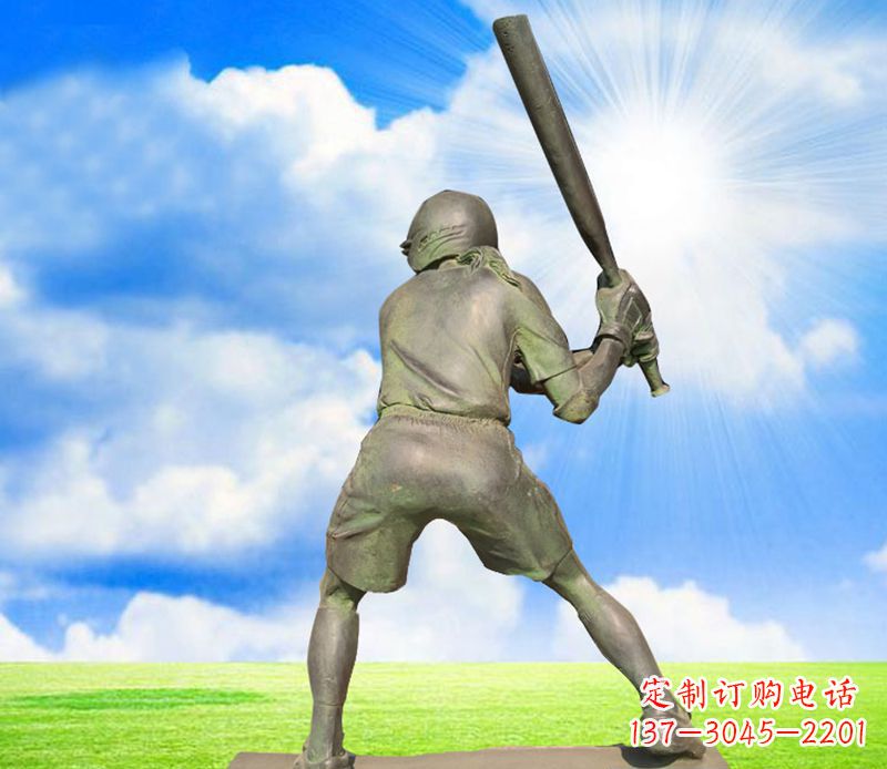 大连纪念棒球精美的棒球雕塑