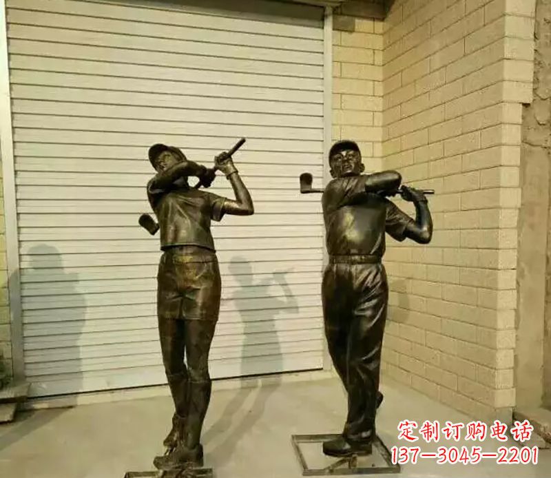 大连高尔夫雕塑精致的艺术细节