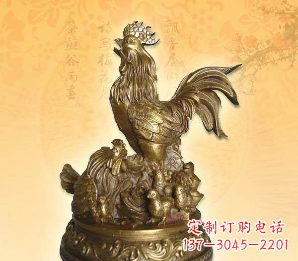 大连打鸣的公鸡铜雕