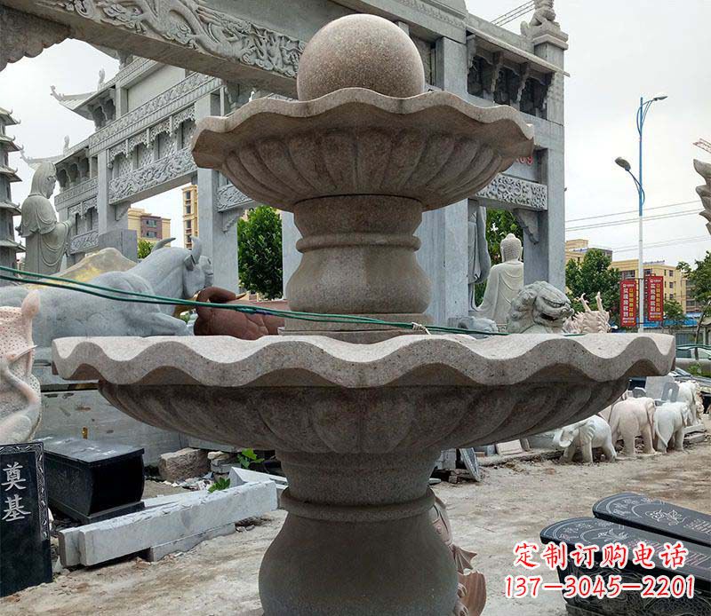 大连大理石多层喷泉石雕