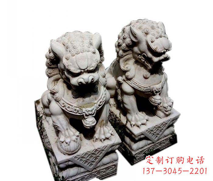 大连大理石仿古石狮子雕塑
