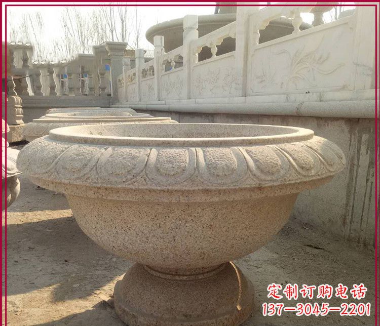 大连大理石花盆雕塑