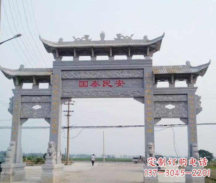 大连精良石雕牌坊雕塑