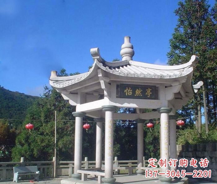 大连精美大理石凉亭雕塑