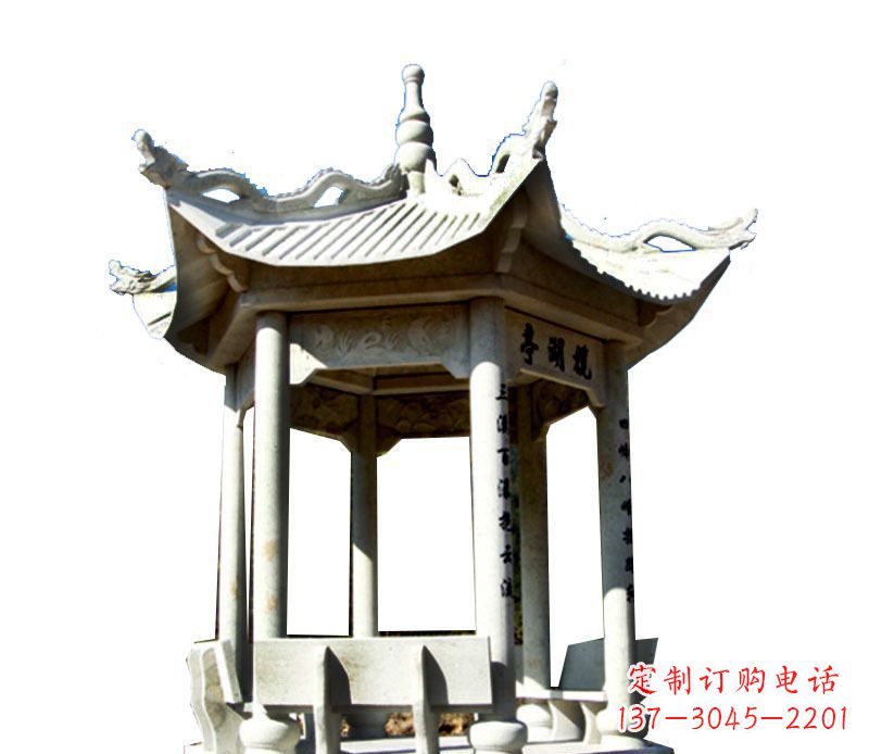 大连大理石凉亭石雕，历史韵味浓郁