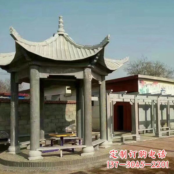 大连大理石凉亭庭院亭子