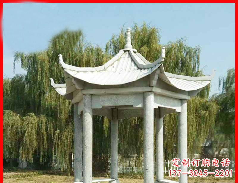 大连精美大理石凉亭雕塑