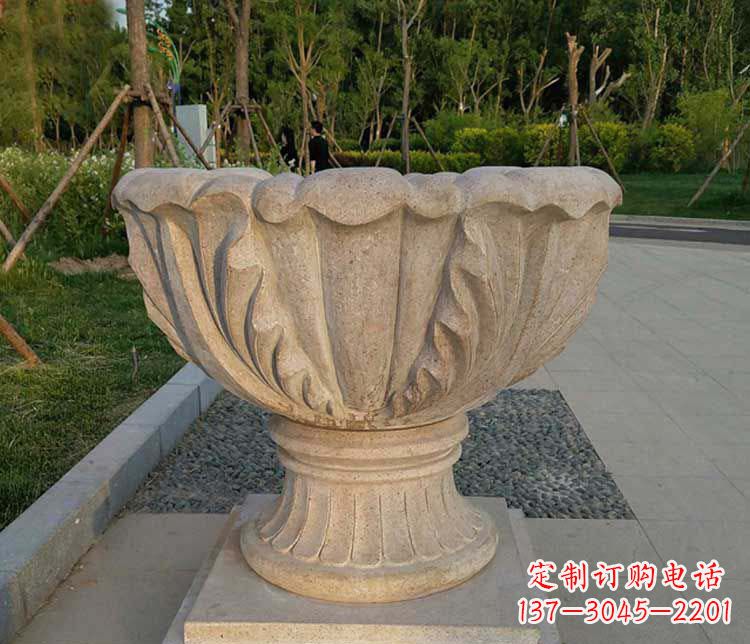 大连大理石欧式花钵雕塑
