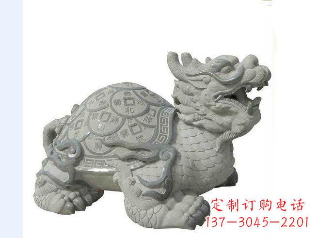 大连大理石招财龙雕塑