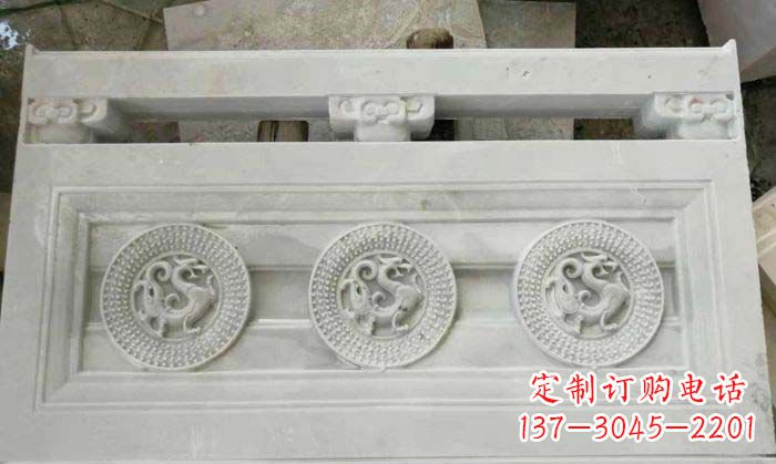 大连精美青龙石浮雕栏板雕塑
