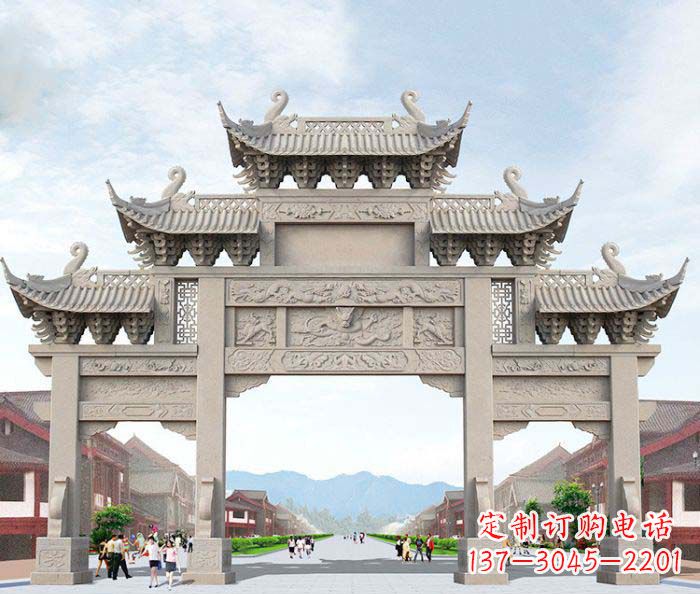 大连大理石牌坊石雕艺术品