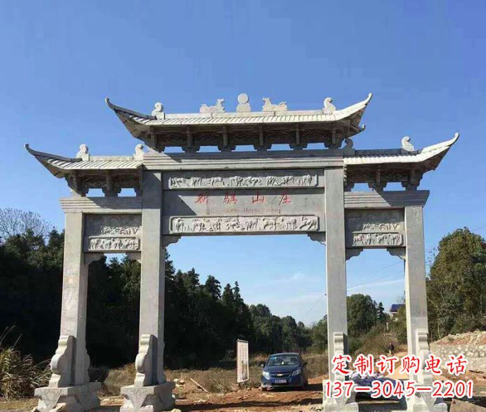 大连精美石雕牌坊雕塑