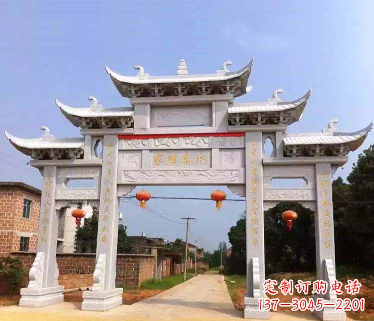 大连大理石牌坊石雕