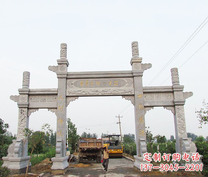 大连大理石牌坊石雕，艺术精髓永不凋零