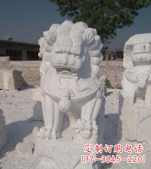 大连精美大理石狮子雕塑