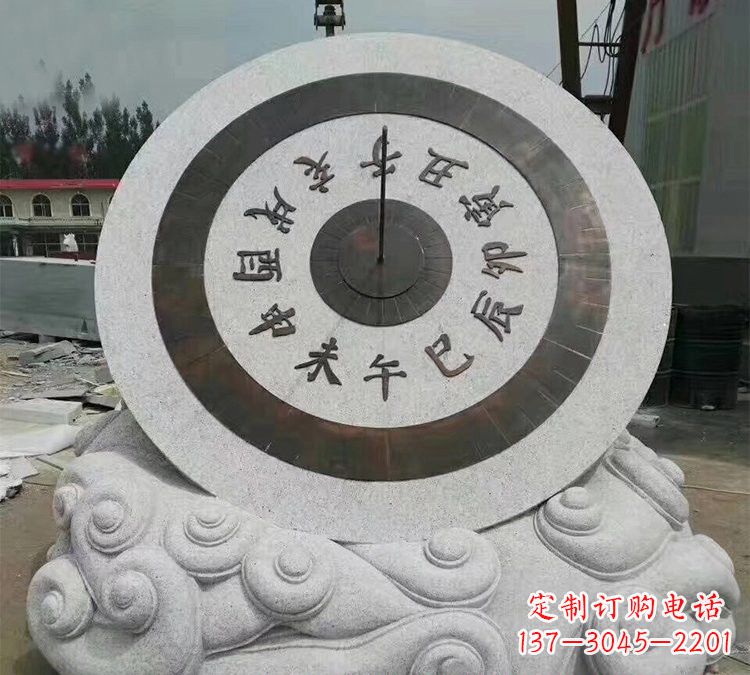 大连精美大理石十二时辰日晷雕塑