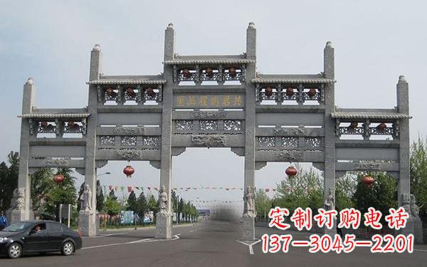 大连精美大理石牌坊雕塑