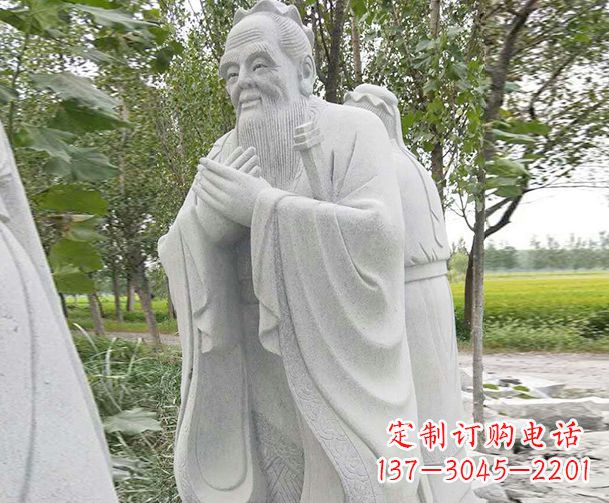 大连大理石雕刻孔子精美石雕