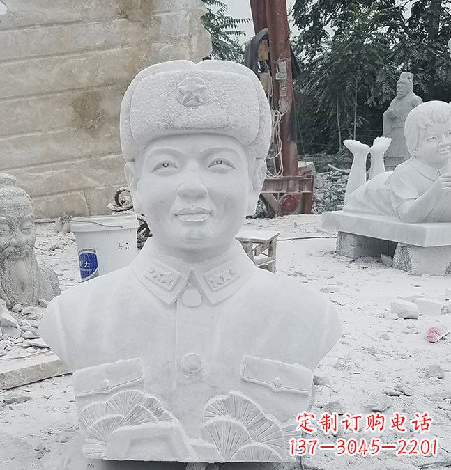 大连大理石校园雷锋头像雕塑