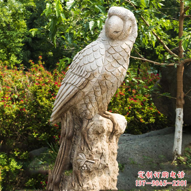 大连大理石鹦鹉雕塑,完美点缀生活空间