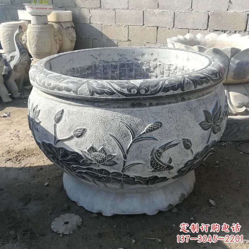 大连大理石水缸雕塑
