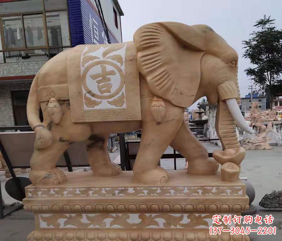 大连大象镂空石雕