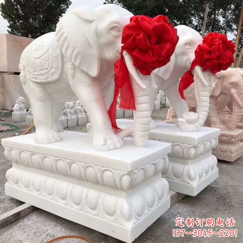 大连大象形象石雕塑