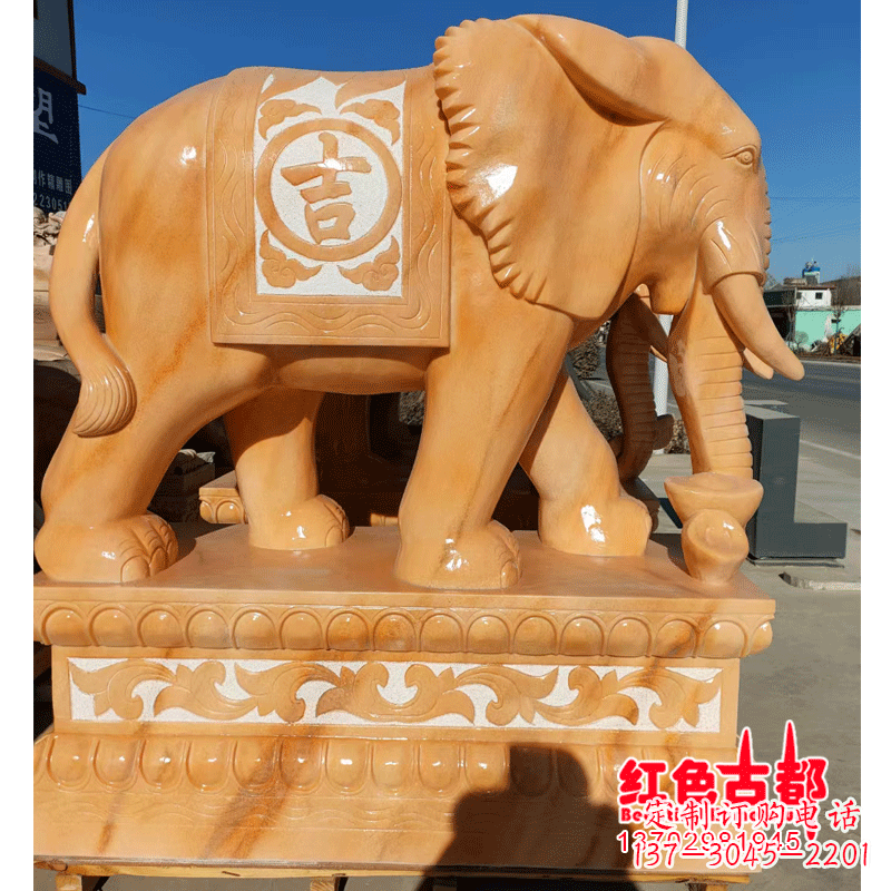 大连大象头型石雕