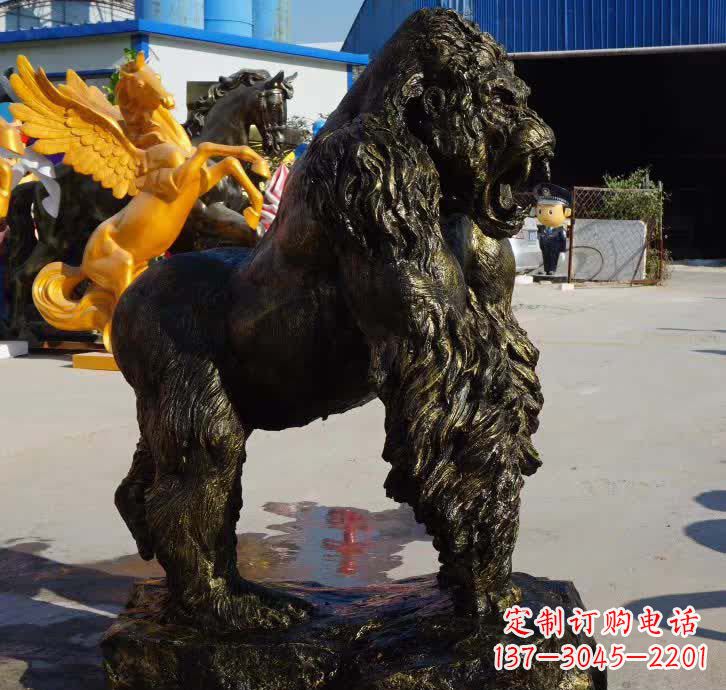 大连大猩猩铜雕 