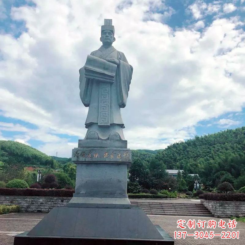 大连大型蔡伦石雕像-景区广场历史文化名人雕塑