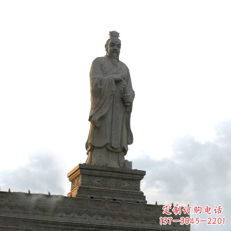 大连大型孟子景观雕塑-景区广场历史文化名人塑像