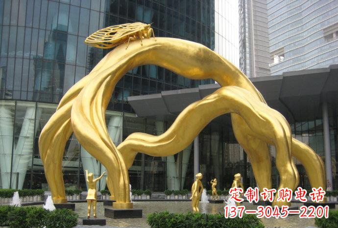 大连大型树枝铜雕艺术景观
