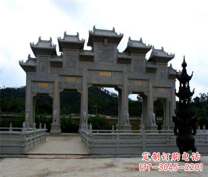 大连精美石雕牌坊雕塑