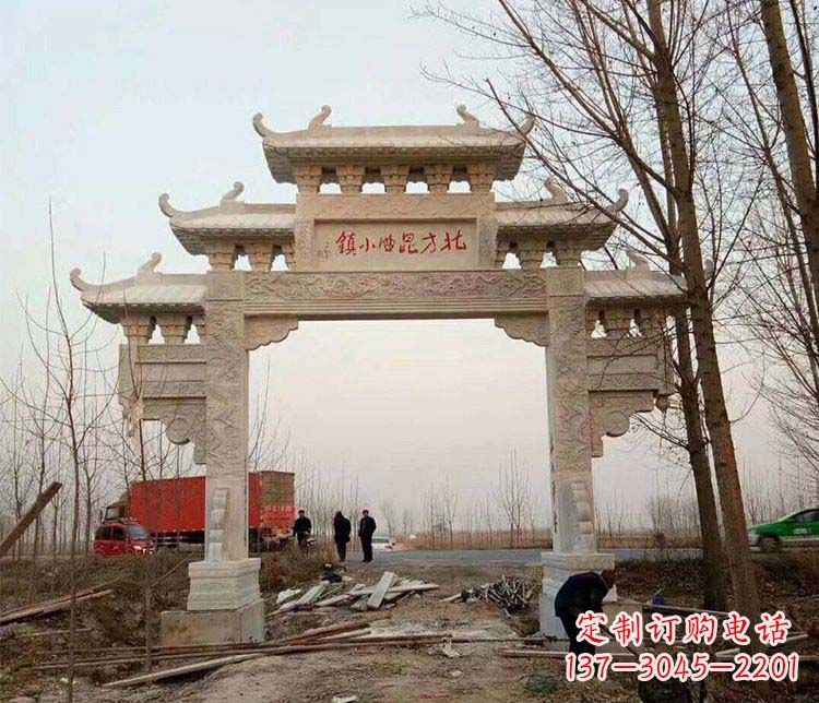 大连大理石牌坊石雕