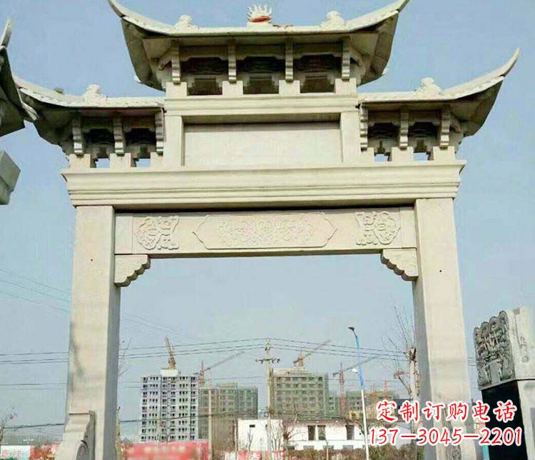 大连精美牌坊石雕