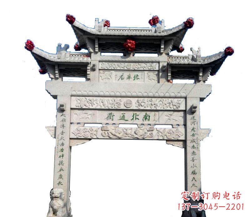 大连精美石牌坊雕塑