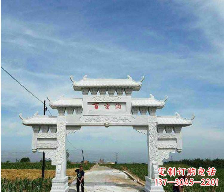 大连西方风格石牌坊石雕