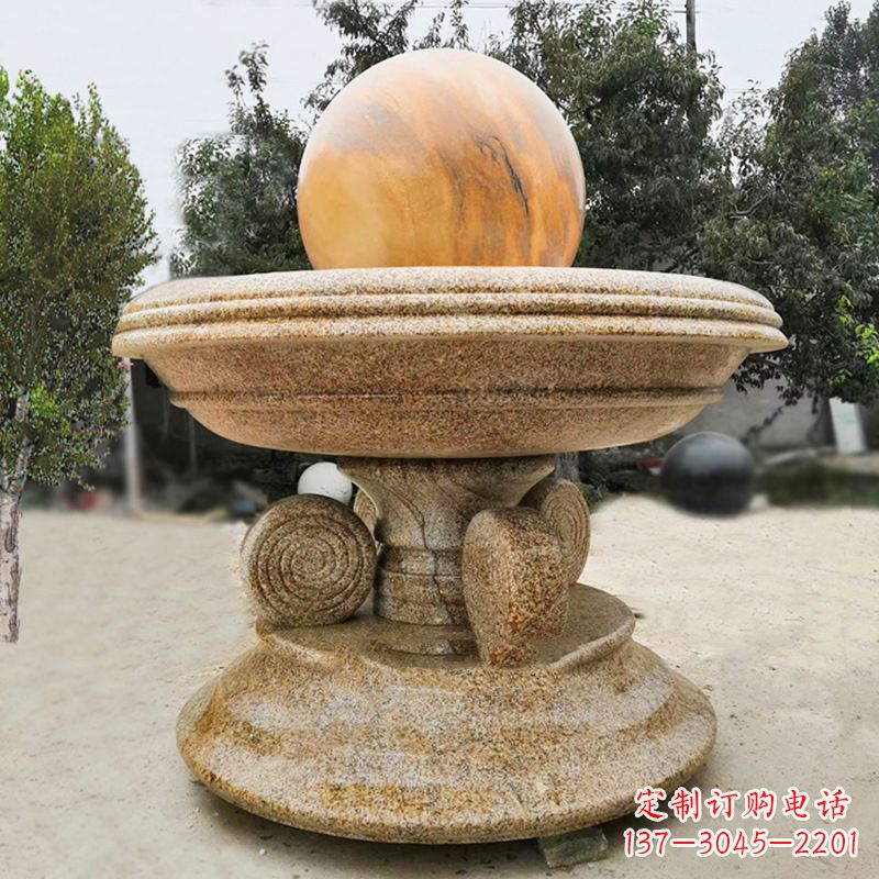 大连中领雕塑最具创意的电动风水球雕塑