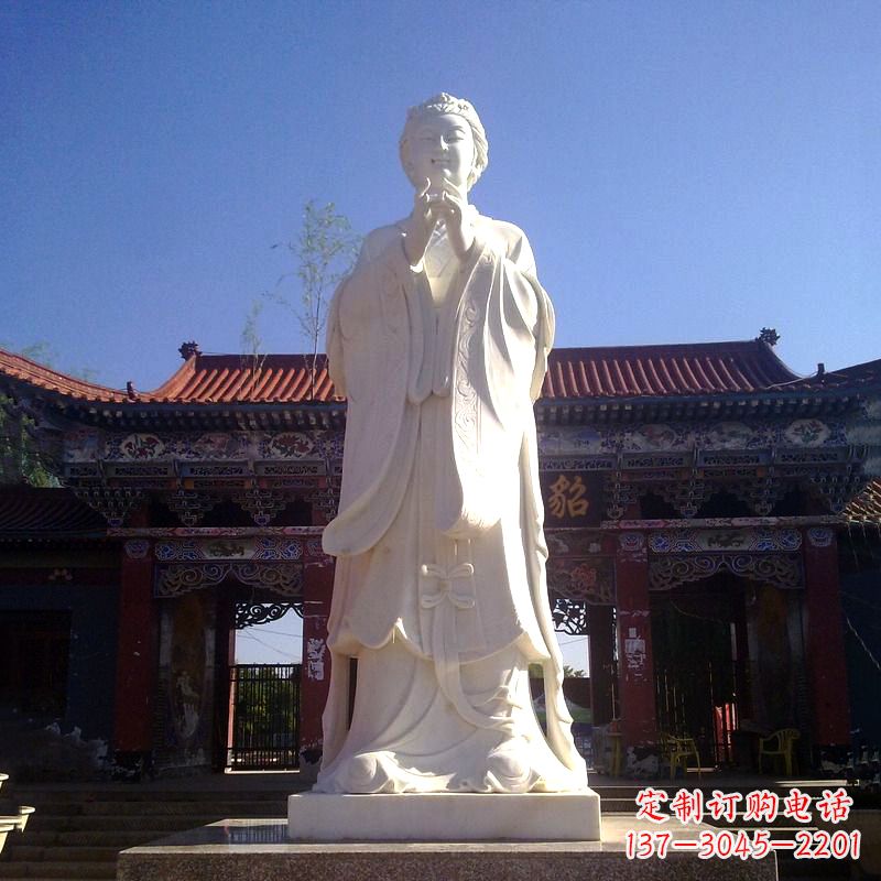 大连以貂蝉为灵感的汉白玉石雕像