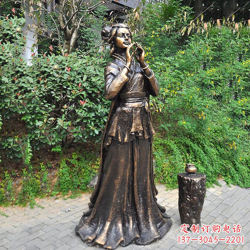 大连貂蝉铜雕塑公园古代美女人物雕塑