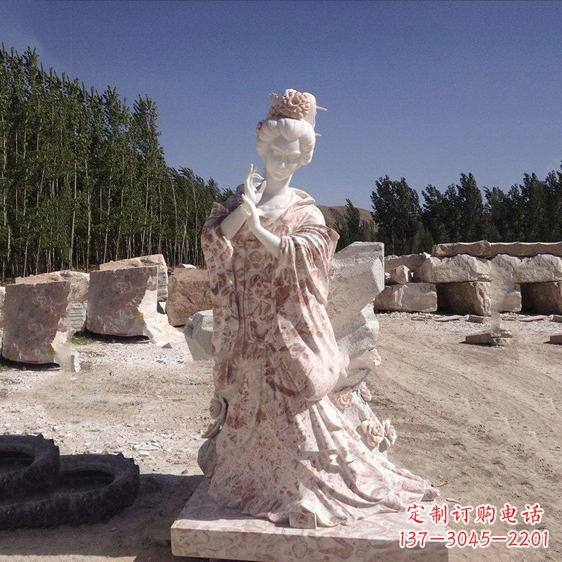 大连传统艺术精美貂蝉石雕塑
