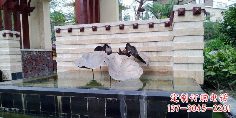 大连锻铜荷叶雕塑