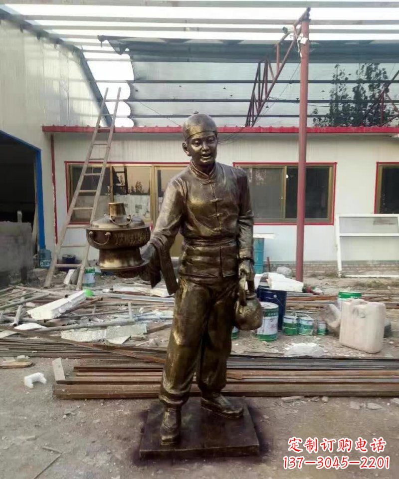 大连产品名称店小二铜雕