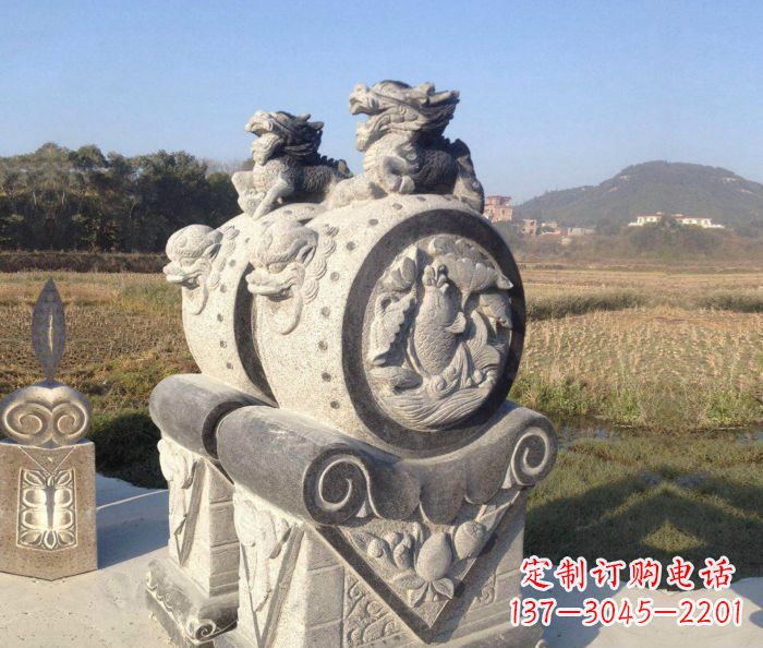 大连仿古抱鼓石镇宅石门墩 (4)