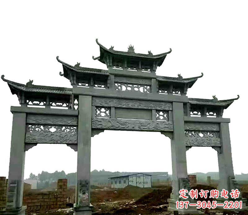大连中领雕塑精美牌坊石雕,高品质时尚艺术